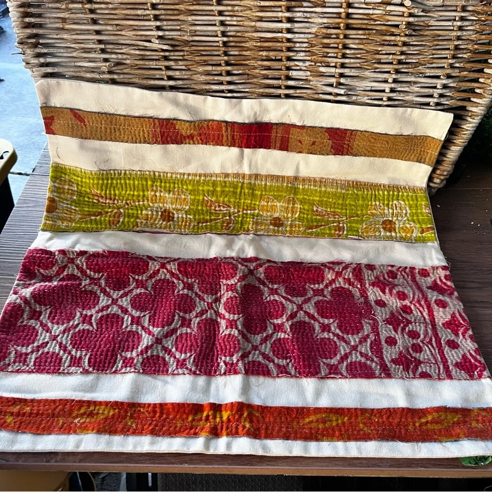 West Elm Kantha stripes decorative pillow case